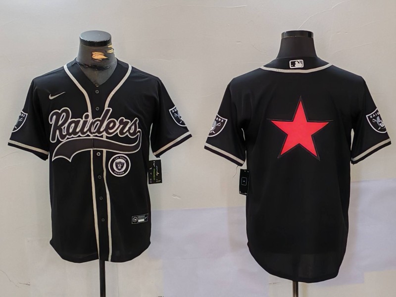 Men Oakland Raiders Blank Black Joint Name 2024 Nike Limited NFL Jersey style 9129